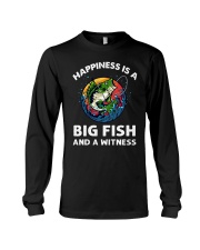 Happiness Is A Big Fish And A Witness Love Fishing Long Sleeve Tee tile