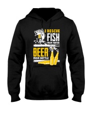 I Rescue Fish From Water And Beer From Bottle - Love Fishing Hooded Sweatshirt tile