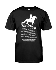 Horse Girls Know How To Handle Crap Classic T-Shirt front