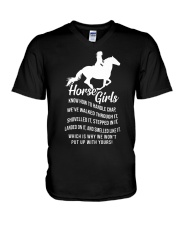 Horse Girls Know How To Handle Crap V-Neck T-Shirt tile
