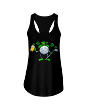 St Patricks Day Golf - Love Golf Ladies Flowy Tank tile