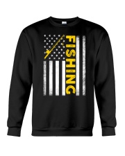 Flag Fishing Rod - Love Fishing Crewneck Sweatshirt tile