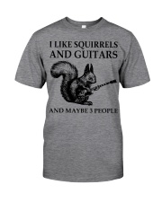 I Like Squirrels And Guitars And May Be 3 People - Love Squirrel Classic T-Shirt front
