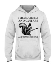 I Like Squirrels And Guitars And May Be 3 People - Love Squirrel Hooded Sweatshirt tile