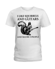 I Like Squirrels And Guitars And May Be 3 People - Love Squirrel Ladies T-Shirt tile