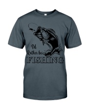 I'd Rather Fishing - Love Fishing Classic T-Shirt tile
