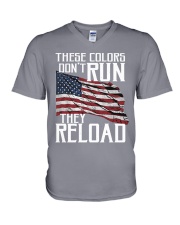 These Colors Don't Run - They Reload V-Neck T-Shirt tile