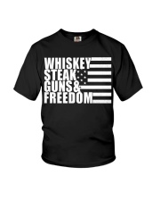 Whiskey Steak Guns And Freedom - Gun Lover Youth T-Shirt tile