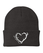 Antler Hook Heart - Fishing Gifts Knit Beanie tile