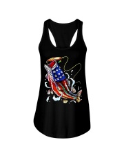 Bass Fish Flag - Love Fishing Ladies Flowy Tank tile