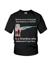 Behind Every Hunting Girl Who Believes In Herself Youth T-Shirt tile