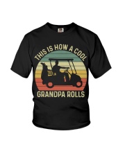 This Is How A Cool Grandpa Roll - Love Golf Youth T-Shirt tile