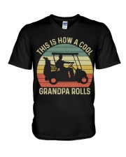 This Is How A Cool Grandpa Roll - Love Golf V-Neck T-Shirt tile