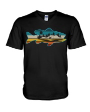 Fish Forest - Love Fishing V-Neck T-Shirt tile