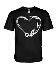 Fishing & Shed Hunter - Love Fishing Hunting V-Neck T-Shirt tile