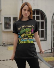 On Weekends I Hook Up With Big Girls - Love Fishing Classic T-Shirt apparel-classic-tshirt-lifestyle-19