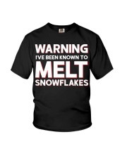 Warning I've Been Know To Melt Snowflakes Youth T-Shirt tile