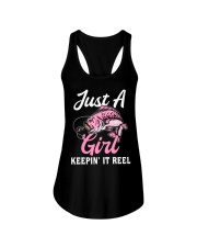 Just A Girl Keeping It Reel - Fishing Gifts Ladies Flowy Tank tile