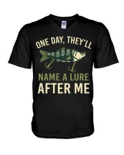 One Day They'll Name A Lure After Me - Love Fishing V-Neck T-Shirt tile
