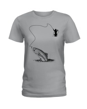 Fly Fishing Trout Ladies T-Shirt tile