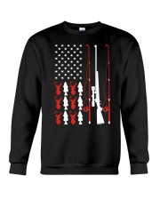 Bass Fish Deer Hunting Flag - Love Fishing Hunting Crewneck Sweatshirt tile