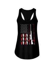Bass Fish Deer Hunting Flag - Love Fishing Hunting Ladies Flowy Tank tile
