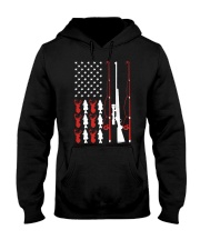 Bass Fish Deer Hunting Flag - Love Fishing Hunting Hooded Sweatshirt tile