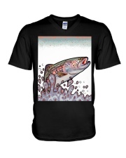 Rainbow Trout - Love Fishing V-Neck T-Shirt tile