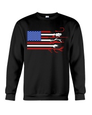 Hunting Fishing Line Flag - Love Fishing Hunting Crewneck Sweatshirt tile