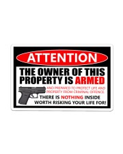 Attention - Gun Lover Sticker - Single (Horizontal) front