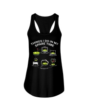 Things I Do In My Spare Time - Golf Gifts Ladies Flowy Tank tile