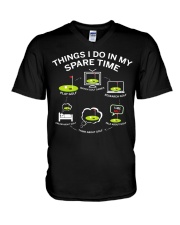 Things I Do In My Spare Time - Golf Gifts V-Neck T-Shirt tile