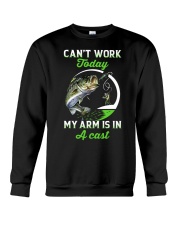 Can't Work Today - My Arm Is In Cast - Love Fishing Crewneck Sweatshirt tile