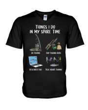 Things I Do In My Spare Time - Love Fishing V-Neck T-Shirt tile