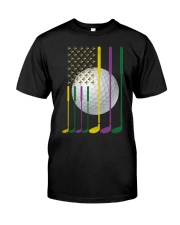 Mardi Gras Golf Clubs Flag - Love Golf Classic T-Shirt front