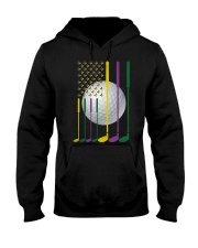 Mardi Gras Golf Clubs Flag - Love Golf Hooded Sweatshirt tile