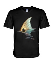 Tailing Redfish - Love Fishing V-Neck T-Shirt tile