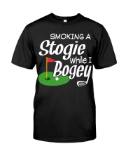 Smoking A Stogie White I Bogey - Golf Gifts Classic T-Shirt front