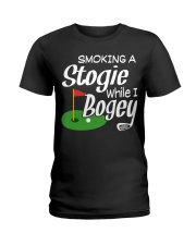 Smoking A Stogie White I Bogey - Golf Gifts Ladies T-Shirt tile
