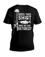 Does This Shirt - Make Me Look Retired - Love Fishing V-Neck T-Shirt tile