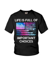 Life Is Full Of Important Choices - Love Fishing Youth T-Shirt tile