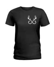 Hunting And Fishing Flag Double Sides - Love Fishing Hunting Ladies T-Shirt tile