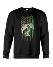 Camouflage American Bass Fishing - Love Fishing Crewneck Sweatshirt tile
