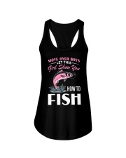 Move Over Boys Let This Girl Show You How To Fish - Love Fishing Ladies Flowy Tank tile