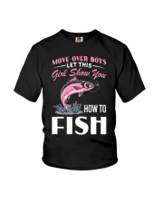 Move Over Boys Let This Girl Show You How To Fish - Love Fishing Youth T-Shirt tile