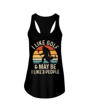 I Like Golf And Maybe I Like 3 People - Golf Gifts Ladies Flowy Tank tile