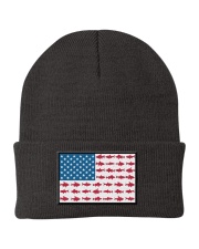 US Flag Fish - Love Fishing Knit Beanie front