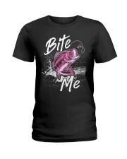 Bite Me - Love Fishing Ladies T-Shirt tile