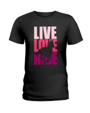 Live Love Ride - Love Horse Ladies T-Shirt tile