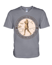 Never Underestimate Old Lady - Love Golf V-Neck T-Shirt tile